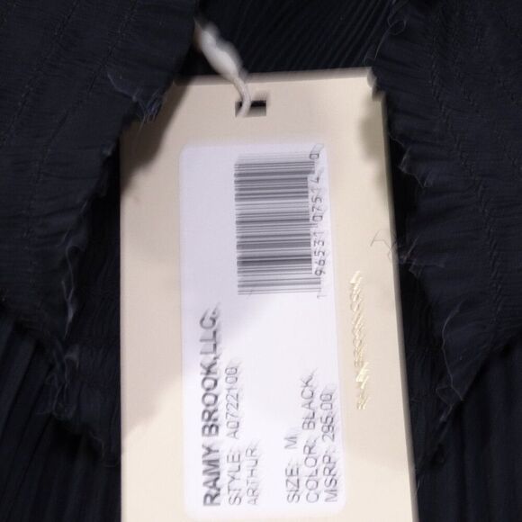 NWT 295 Ramy Brook Women's Arthur Pleated Mock Turtleneck Sleeveless Top M L - Picture 12 of 16